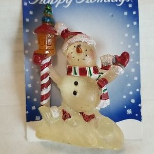 New Snowman Winter Christmas Brooch Pin